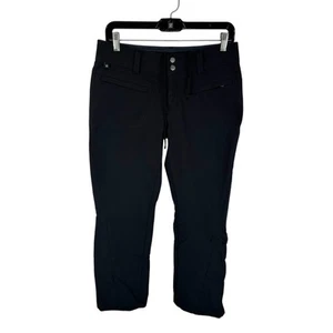 Athleta Snow Trek Dipper Softshell Pants Black Sz 6 Fleece Lined Water Resistant - Picture 1 of 17