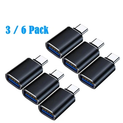 3/6 PACK USB Type C Female to USB 3.0 Type A Male Port Converter Adapter NEW OTG - Image 1 of 4