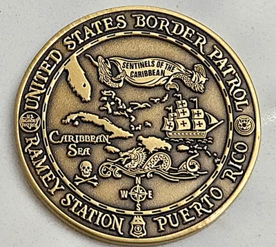 Moneda Desafío Piratas del Caribe Aduanas de Estados Unidos Patrulla Fronteriza Puerto Rico CBP Foto 1 de 4