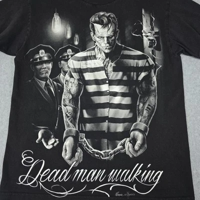 Camiseta DGA Corredor de la Muerte Frankenstein Hombre Muerto Caminando David Gonzales Arte Tatuaje Para Hombres M Foto 1 de 4