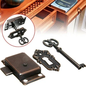 Cabinet Door Lock Set Key Clock China Jewleryplacement Style Antique BEST --✨ - Picture 1 of 12