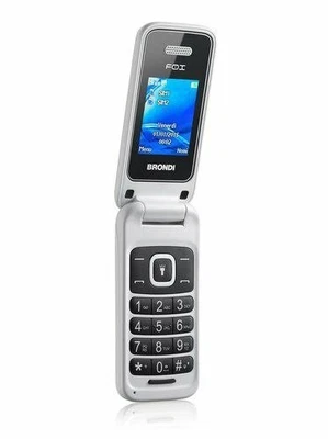 BRONDI FOX CELLULARE PER ANZIANI APERTURA A CONCHIGLIA DISPLAY A COLORI BIANCO - Immagine 1 di 4