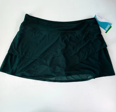 Coco Reef  Illusion Overlay Full Coverage Lined Swim Skirt  Green  Size L  NWT - Image 1 of 4
