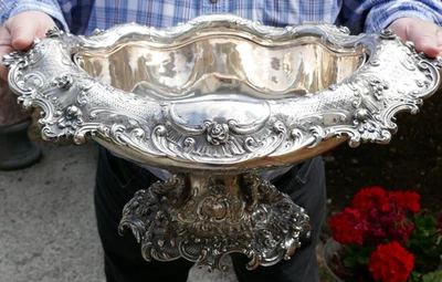 Raro - Fechado 1910 Gorham Sterling Impresionante Grande Pieza Central Cuenco Relieve 3D Foto 1 de 4