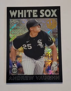 Topps Andrew Vaughn 1986 2021 paquete plateado refractor negro RC #86C-17 #'d 176/199 - Imagen 1 de 2