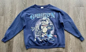 Sudadera De Colección Georgetown Hoyas University Retro Años 80 Logo Colegio Cuello Redondo XL - Imagen 1 de 9
