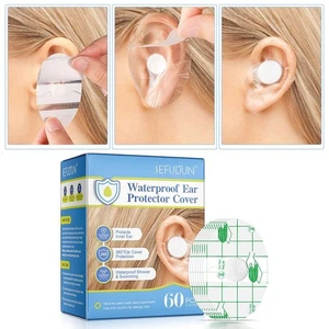 Waterproof Ear Stickers, Oval Cotton Waterproof Ear Water Protectors Ear R3Z3 - Picture 1 of 15