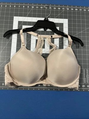 Бюстгальтер Torrid Curve 38 DDD полное покрытие на косточках ню розовый бежевый кружевной - Изображение 1 из 4