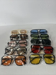10 Pcs Men’s Square Sunglasses - Picture 1 of 5