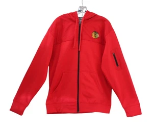 NHL Hockey Chicago Blackhawks Full Zip Sweatshirt Hoodie - Men's Medium - Picture 1 of 6