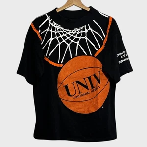 Camiseta Negra Estampada Grande Baloncesto UNLV Runnin’ Rebels De Colección Años 90 Mediana - Imagen 1 de 4
