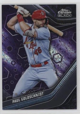 2023 Topps Chrome Black Purple Mini-Diamond Refractor /150 Paul Goldschmidt #4 - Image 1 of 2