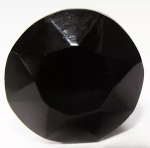 cabinet handles drawer cupboard pulls door knobs tiny black cut glass 22mm - Picture 1 of 2