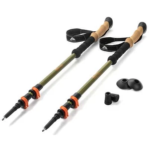 Aluminum Adjustable Quick Lock Trekking Poles with Cork Grip, 2 Hiking Poles - Picture 1 of 6