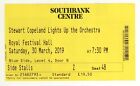 Stewart Copeland Lights Up The Orch 3/30/19 London UK Ticket Stub! The Police