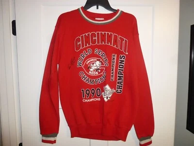 Velva Sheen 1990 World Series Champions Cincinnati Reds Sweatshirt Tom Browning - Image 1 of 4