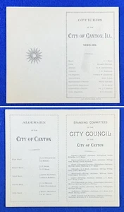 1895-96 Canton, Illinois, Città degli Ufficiali / Sindaco, Assessore, Posti di Comitato - Foto 1 di 5