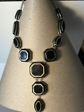 Chico’s Black & Gold Statement Necklace 18-21” FREE SHIPPING