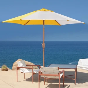 7.5Ft Beach Umbrella, Patio Outdoor Portable Table Market Umbrella Waterproof Uv - Picture 1 of 8