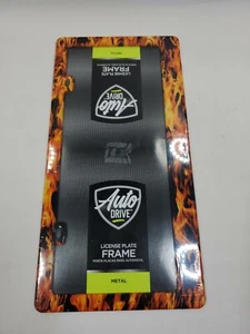 License Plate Metal Frame Flames - Picture 1 of 1