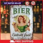 heiße Vintage Metallplatte Bier Mädchen rechteckig Eisen Malerei Wand Bar Dekor 20x30