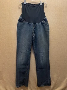 Indigo Blue Maternity Jeans Women's Large Blue Denim - Picture 1 of 10