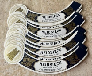 LOT 96 / 40  ETIQUETTES /COLS  /  CHAMPAGNE  / HEIDSIECK  /LABELS  ALCOOL OLD - Picture 1 of 5