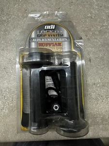 ODI Lock-on Grips V2 Half Waffle MX Grips -Black- Made in USA (2 & 4-STROKE) - Picture 1 of 2