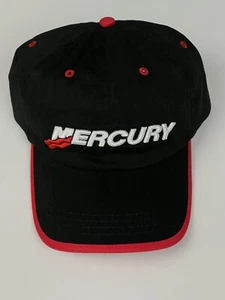 Mercury Boat Motors Red Black Baseball Cap Adult One Size Fits All - Picture 1 of 5