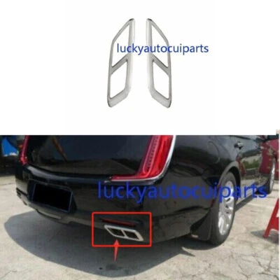 Punta silenciadora tubo de escape trasero de acero cromado automático para Cadillac XTS 13-19 Foto 1 de 4