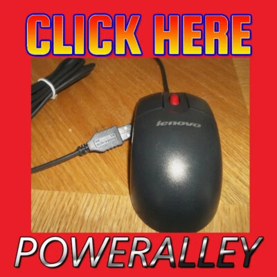 Lenovo UAE119 Mouse 3 Button USB Optical  Mice with red scroll,  NEW/OTHER - Image 1 of 3