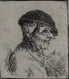 Adriaen Jansz Van Ostade Holländer 1610-1685 Radierung Mann mit Hut - Bild 1 von 3