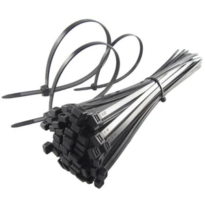 QUALITY Black Cable Ties / Zip Wraps Short Long Thick Thin Narrow Small Fastener - Picture 1 of 1