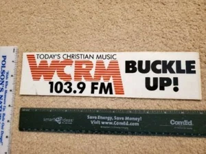 Vintage unused Christian bumper sticker WCRM 103.9 FM Today's Christian Music - Picture 1 of 2