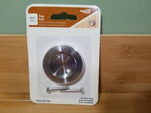 National Stainless Steel Barn Door Cup Pull V1030 2⅛ inch New - Picture 1 of 3
