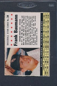 1961 Post Cereal #034 Frank Baumann White Sox VG/EX *1013 - Picture 1 of 1