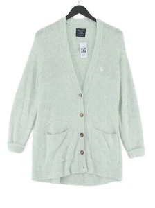 Abercrombie & Fitch Women's Cardigan L Green Cotton with Elastane Cardigan - Picture 1 of 7