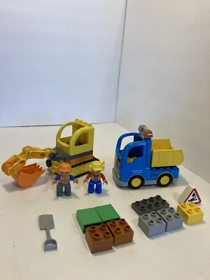 lego duplo 10812 truck and tracked excavator construction 2016 retired - Image 1 of 2
