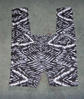 Eye Candy Black White Design Leggings Jeggings Women's Size L/XL - Image 1 of 4