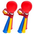 2Pcs Clown Bike Horn for Kids & Adults - Retro Metal Squeeze Bicycle Bugle Horn