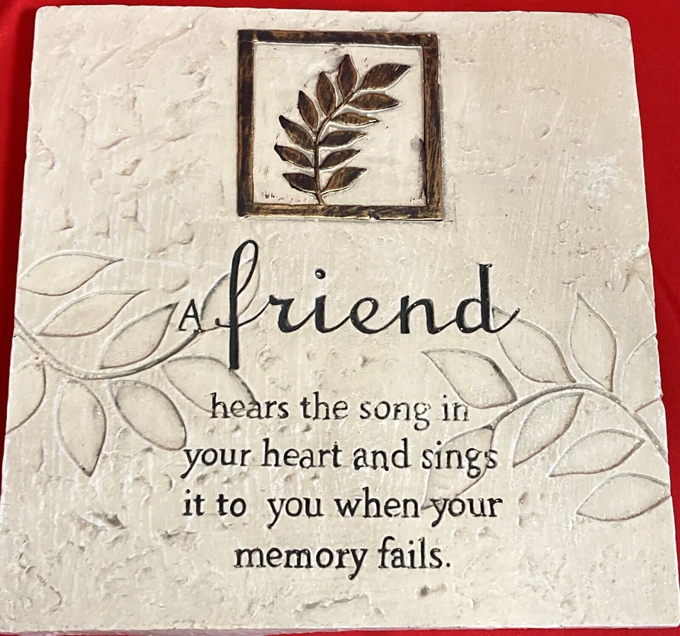Placa de amigo vintage sobre soporte con cruz o montaje en pared decoración de arte de cerámica 7,75" Foto 1 de 4