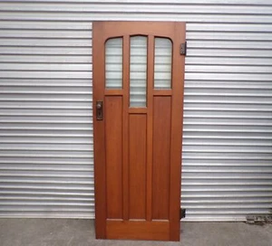 Art Deco Internal Door with Mottled Glass Feature 810mm wide, 2a - Picture 1 of 4