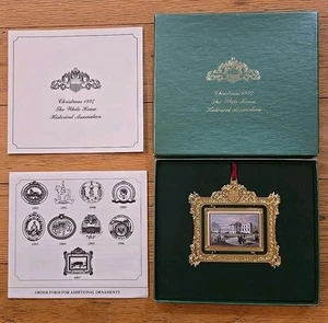 The White House Historical Association Christmas Ornament 1997 w/Box & Papers - Picture 1 of 5