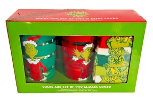 NUEVO Juego de Regalo The Grinch 8 Pares de Calcetines y 2 Vasos Combo Conjunto de Navidad - Imagen 1 de 4