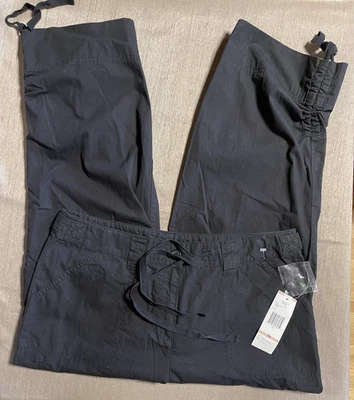 JONES NEW YORK SPORT, 12 Pantalones Negros Adriáticos para Mujer, Tobillos con Cordón NUEVO Foto 1 de 4