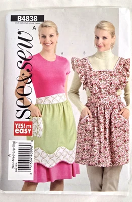 See & Sew Sewing Pattern 4838 Aprons Sizes S M L XL UNCUT 2006 - Image 1 of 4