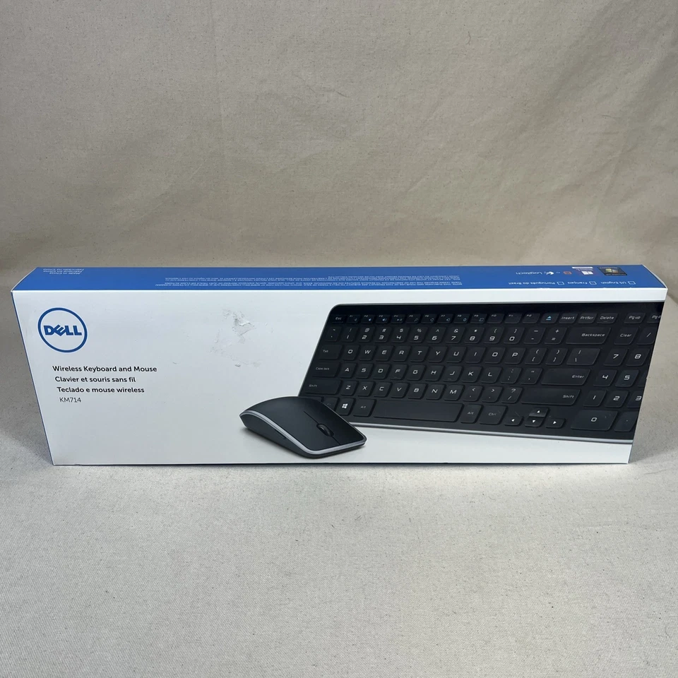 Dell KM714 WM514 Wireless Slim Keyboard Mouse in Retail Box New Old Stock Sealed - Image 1 of 4