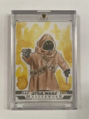 2024 Topps Star Wars Masterwork - Jawa - 1/1 Sketch Card by Oscar Chavez - Image 1 of 2