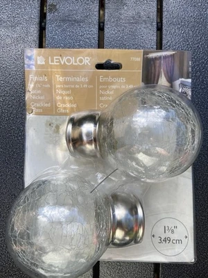 NUEVO LEVOLOR Acabados de Vidrio Craquetado para Varillas de 1-3/8" Acabado agrietado Foto 1 de 3