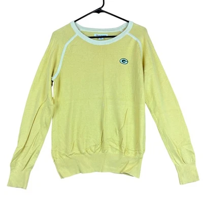 Cutter Buck Mens Sweater Yellow Green Bay Packers Crewneck Athletic Large - Image 1 of 4